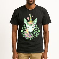 Cute St Patrick's Day Unicorn Shamrocks Clovers Tall T-Shirt