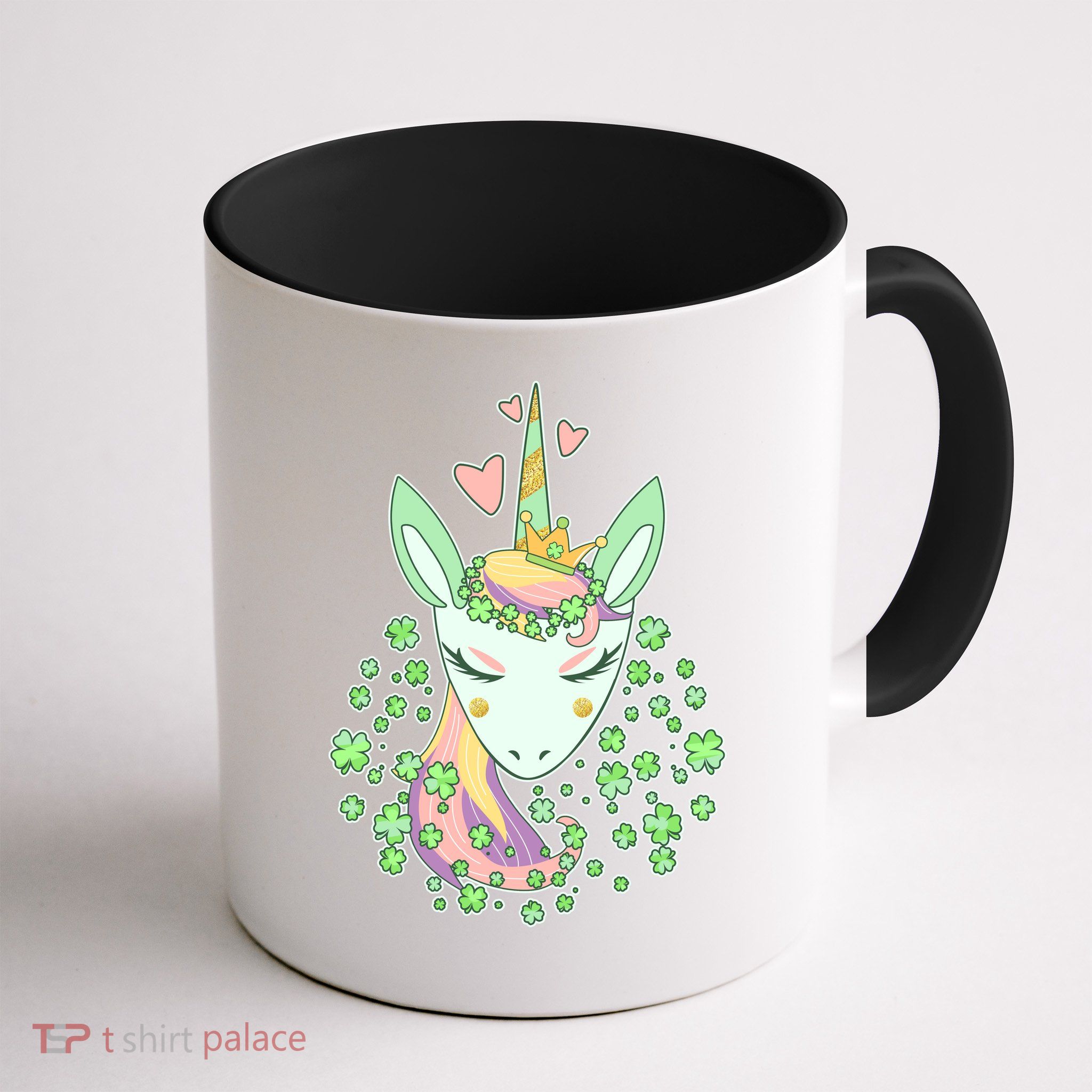 Cute St Patrick's Day Unicorn Shamrocks Clovers Mug