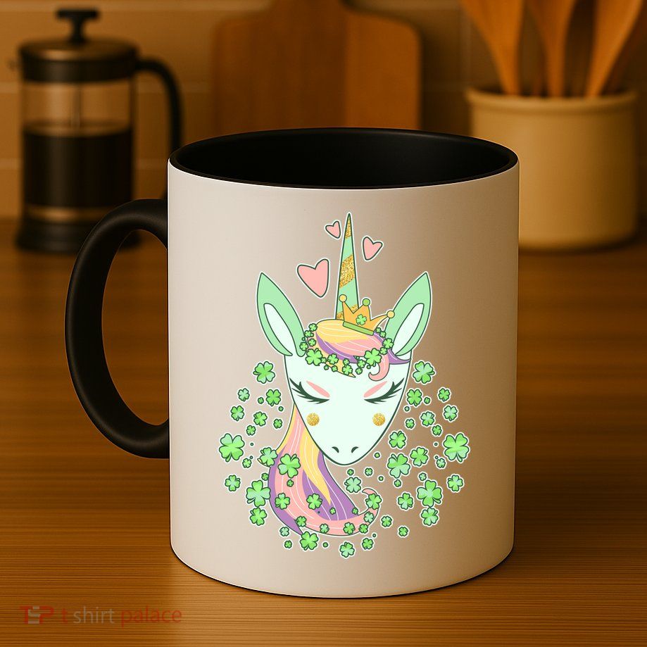 Cute St Patrick's Day Unicorn Shamrocks Clovers Mug