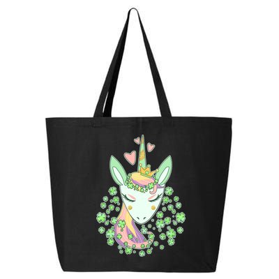 Cute St Patrick's Day Unicorn Shamrocks Clovers 25L Jumbo Tote