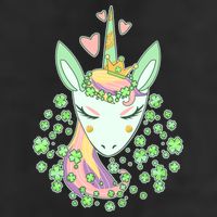 Cute St Patrick's Day Unicorn Shamrocks Clovers 25L Jumbo Tote