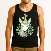 Cute St Patrick's Day Unicorn Shamrocks Clovers Tank Top