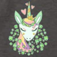 Cute St Patrick's Day Unicorn Shamrocks Clovers Vector Backpack