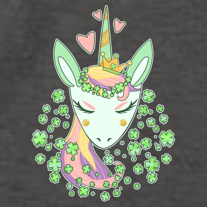 Cute St Patrick's Day Unicorn Shamrocks Clovers Vector Backpack
