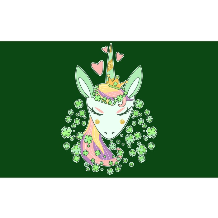 Cute St Patrick's Day Unicorn Shamrocks Clovers Bumper Sticker