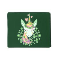 Cute St Patrick's Day Unicorn Shamrocks Clovers Mousepad