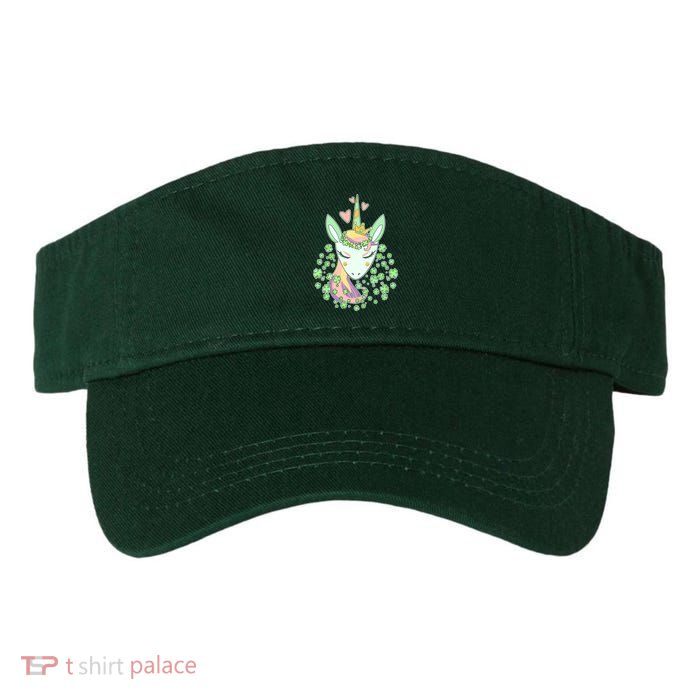 Cute St Patrick's Day Unicorn Shamrocks Clovers Visor