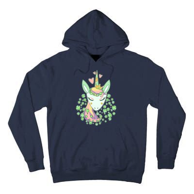 Cute St Patrick's Day Unicorn Shamrocks Clovers Tall Hoodie