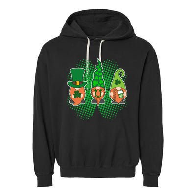 Cute St Patrick's Days Lucky Gnomes Garment-Dyed Fleece Hoodie