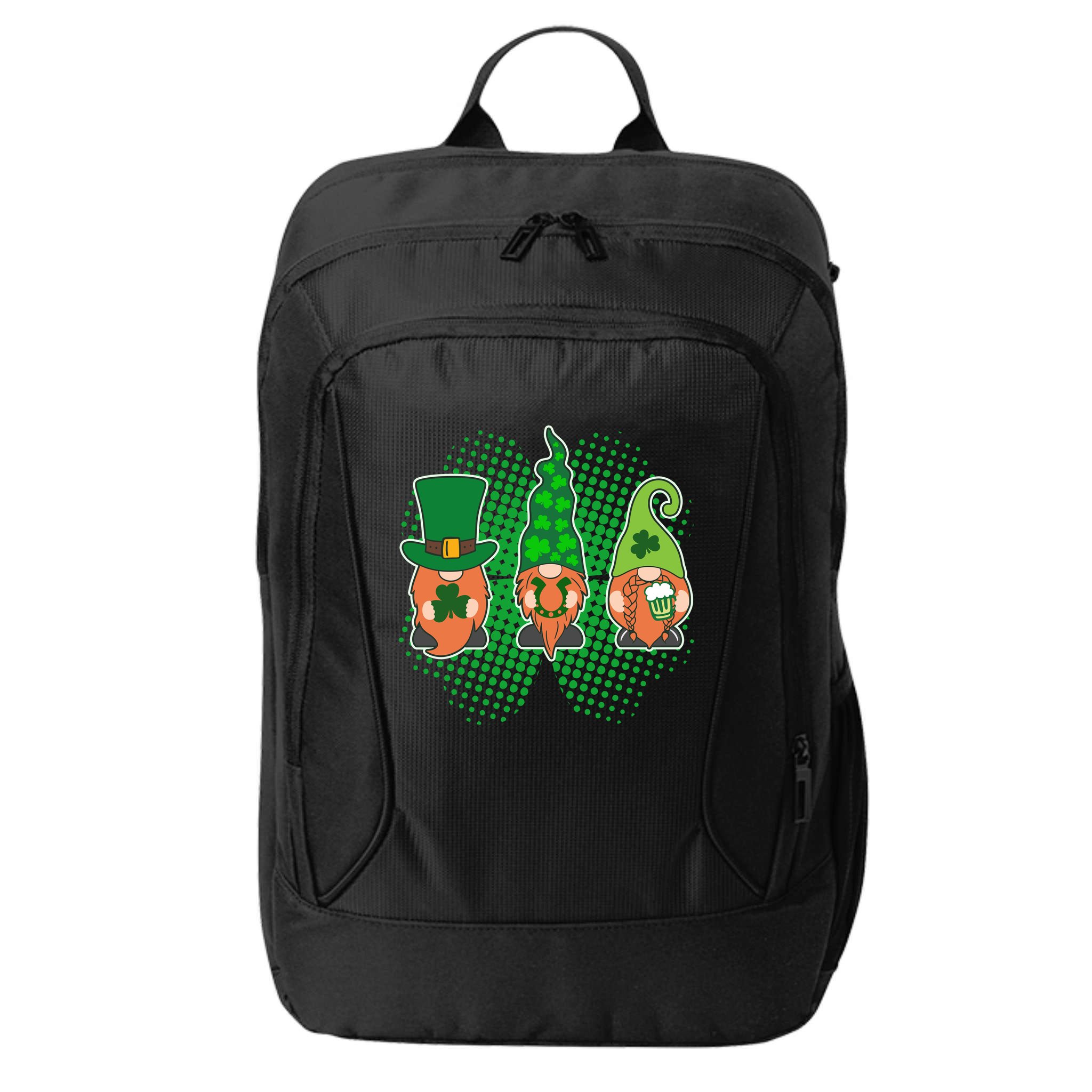 Cute St Patrick's Days Lucky Gnomes City Backpack