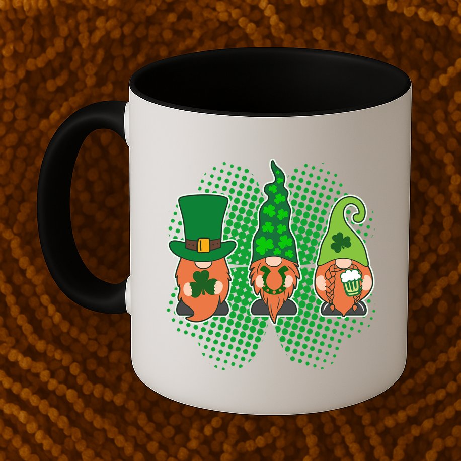 Cute St Patrick's Days Lucky Gnomes Mug