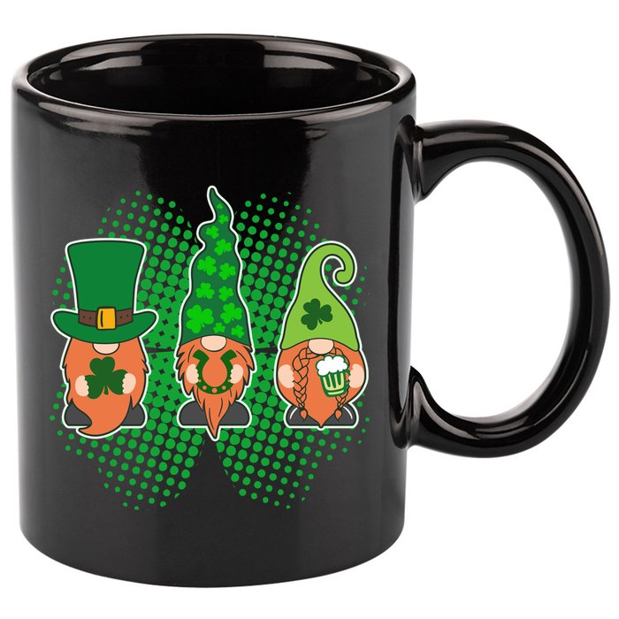Cute St Patrick's Days Lucky Gnomes 11oz C Handle Ceramic Mug