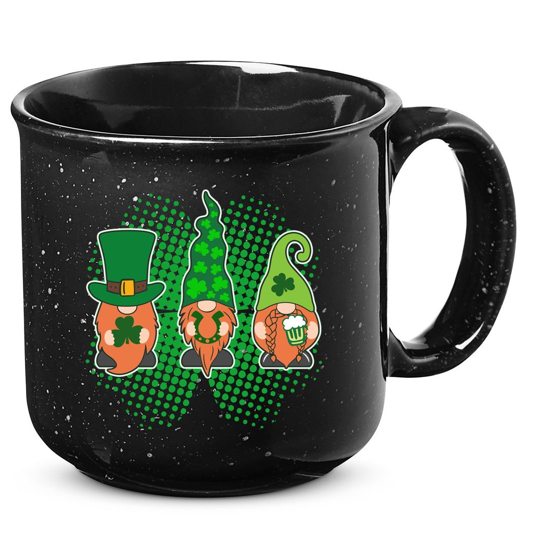 Cute St Patrick's Days Lucky Gnomes 15oz Campfire Ceramic Mug