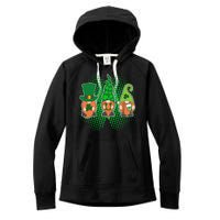 Cute St Patrick's Days Lucky Gnomes Women's Fleece Hoodie