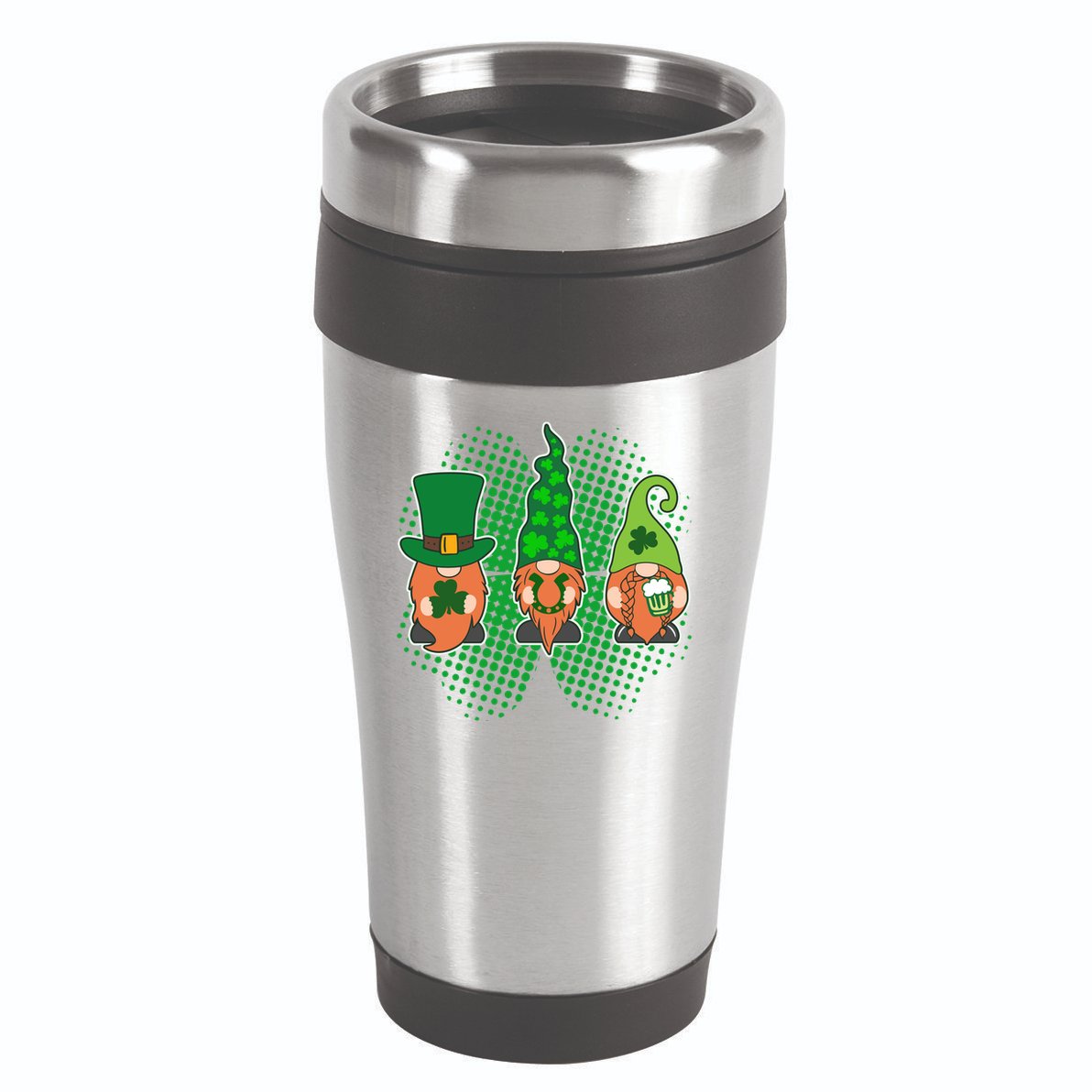 Cute St Patrick's Days Lucky Gnomes 16oz Travel Tumbler