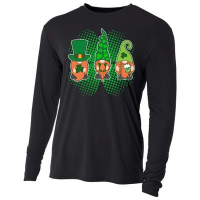 Cute St Patrick's Days Lucky Gnomes Cooling Performance Long Sleeve Crew