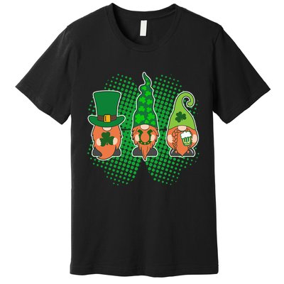 Cute St Patrick's Days Lucky Gnomes Premium T-Shirt