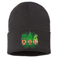 Cute St Patrick's Days Lucky Gnomes Sustainable Knit Beanie