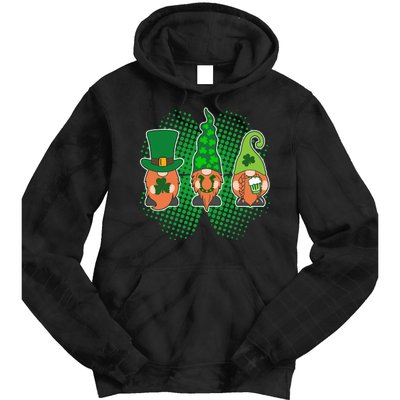 Cute St Patrick's Days Lucky Gnomes Tie Dye Hoodie