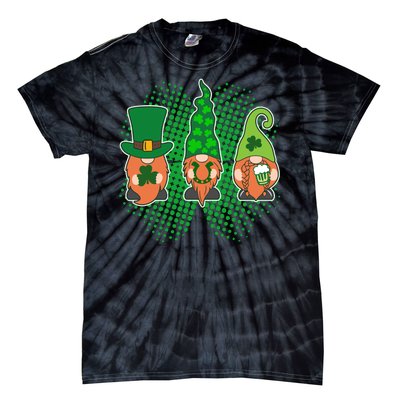 Cute St Patrick's Days Lucky Gnomes Tie-Dye T-Shirt