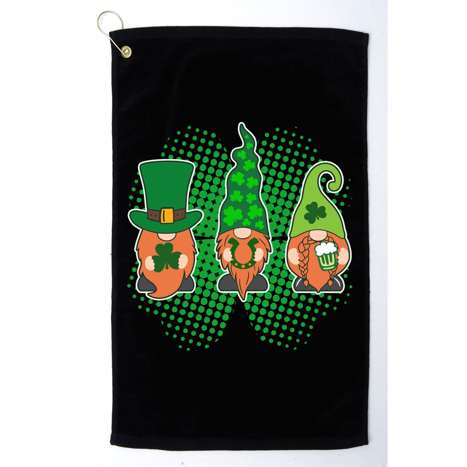 Cute St Patrick's Days Lucky Gnomes Golf Towel