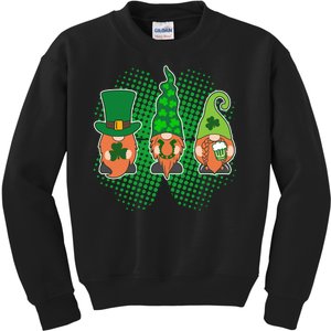 Cute St Patrick's Days Lucky Gnomes Kids Sweatshirt