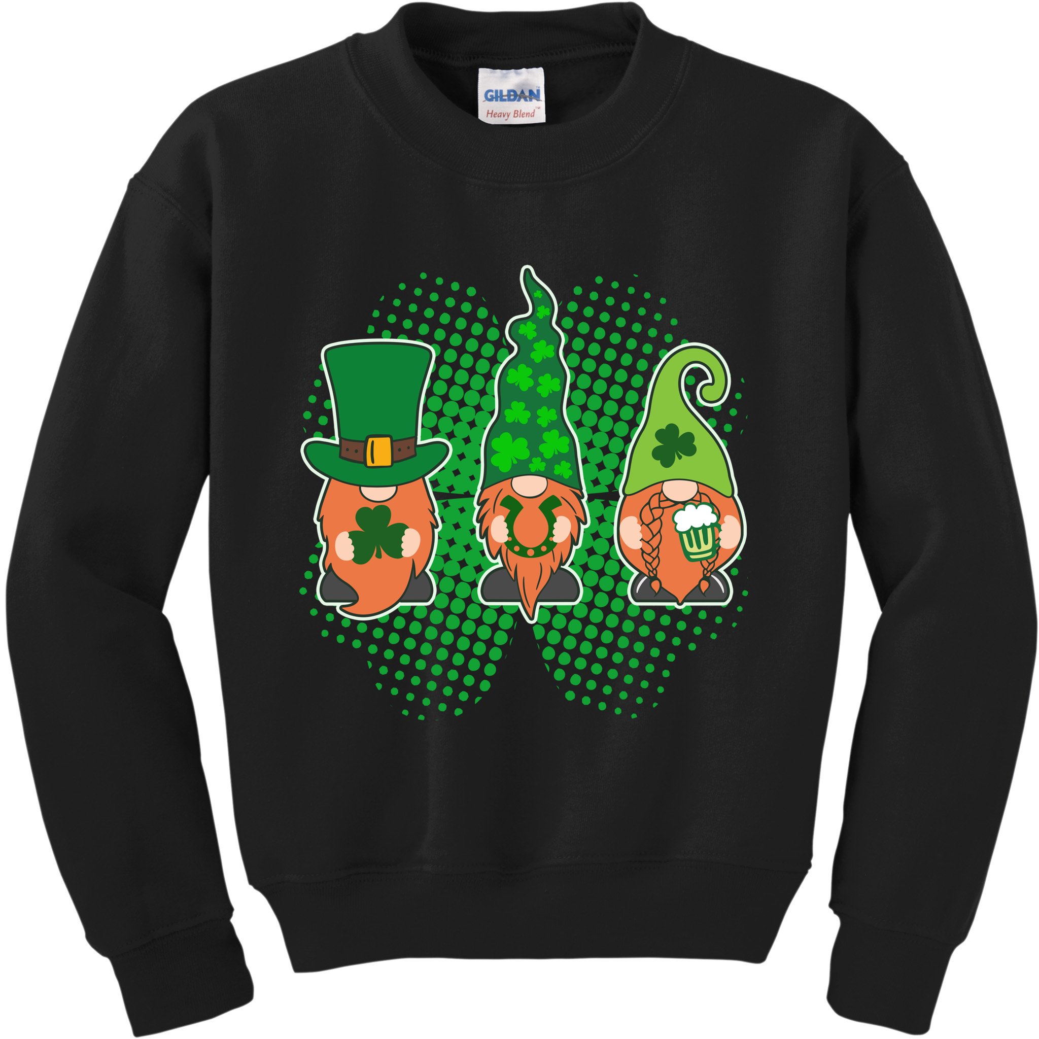 Cute St Patrick's Days Lucky Gnomes Kids Sweatshirt