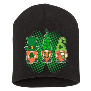 Cute St Patrick's Days Lucky Gnomes Short Acrylic Beanie