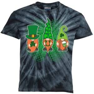 Cute St Patrick's Days Lucky Gnomes Kids Tie-Dye T-Shirt