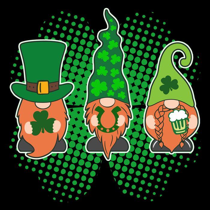 Cute St Patrick's Days Lucky Gnomes Zip Tote Bag