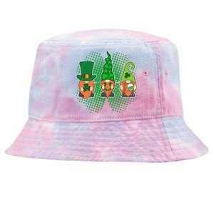 Cute St Patrick's Days Lucky Gnomes Tie-Dyed Bucket Hat