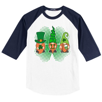 Cute St Patrick's Days Lucky Gnomes Baseball Sleeve Shirt