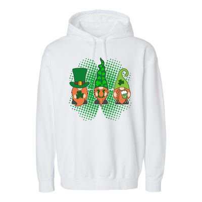 Cute St Patrick's Days Lucky Gnomes Garment-Dyed Fleece Hoodie