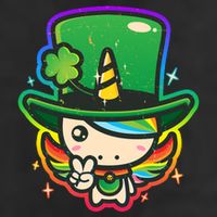 Cute St Patricks Leprechaun Rainbow Unicorn 25L Jumbo Tote