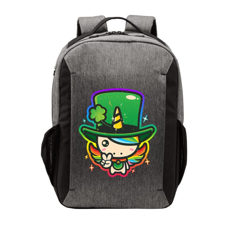 Cute St Patricks Leprechaun Rainbow Unicorn Vector Backpack