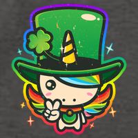 Cute St Patricks Leprechaun Rainbow Unicorn Vector Backpack