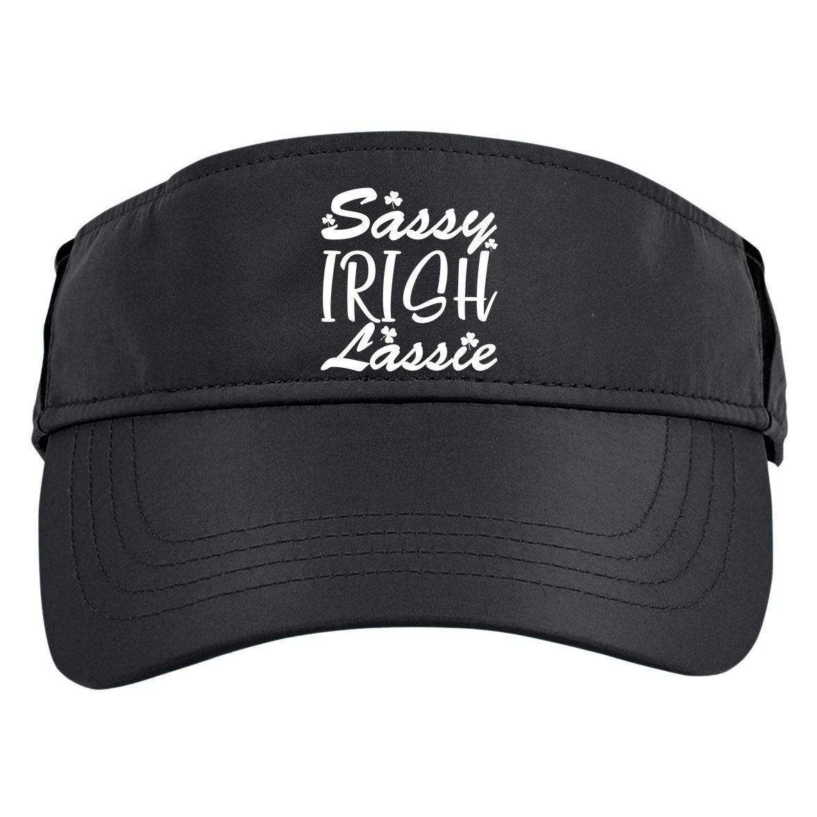 Cute St Pattys Day Sassie Irish Lassie Adult Drive Performance Visor
