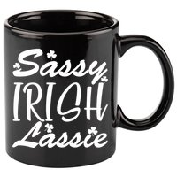 Cute St Pattys Day Sassie Irish Lassie 11oz C Handle Ceramic Mug