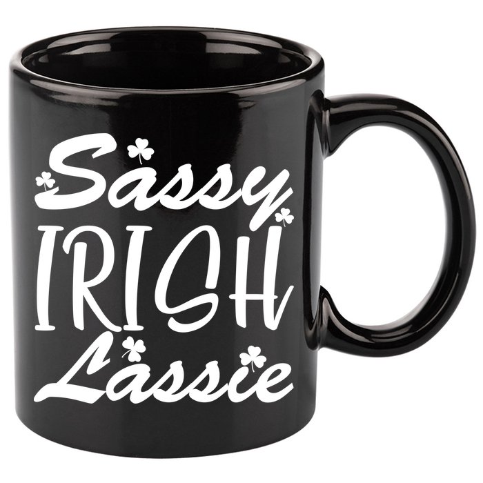 Cute St Pattys Day Sassie Irish Lassie 11oz C Handle Ceramic Mug