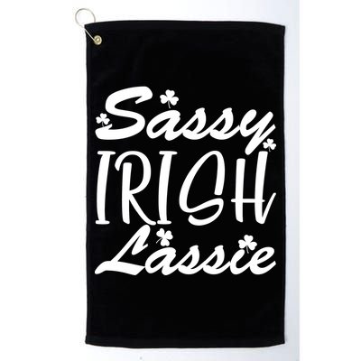Cute St Pattys Day Sassie Irish Lassie Golf Towel