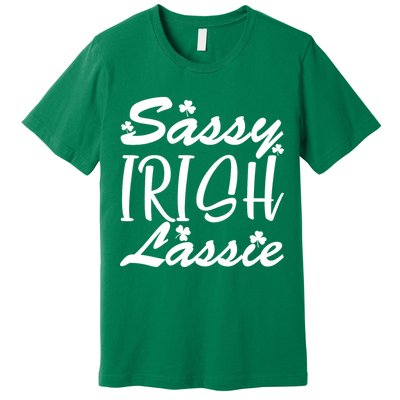 Cute St Pattys Day Sassie Irish Lassie Premium T-Shirt