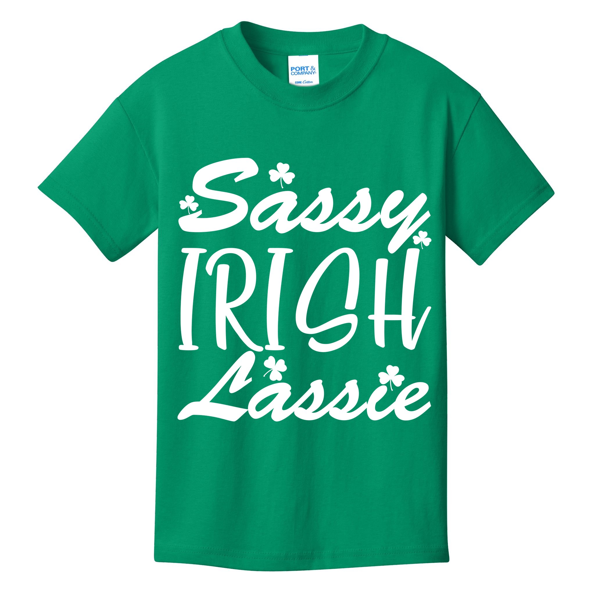 Cute St Pattys Day Sassie Irish Lassie Kids T-Shirt