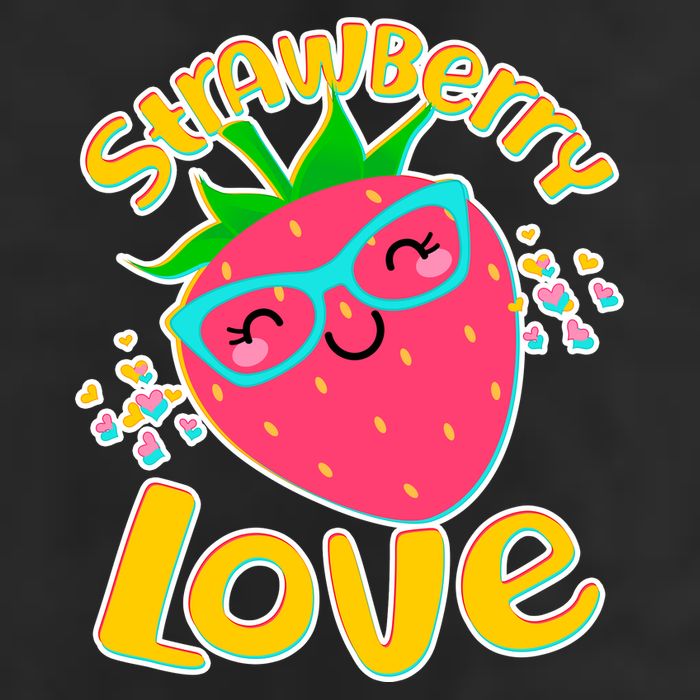 Cute Strawberry Love 7 Panel Mesh Trucker Snapback Hat