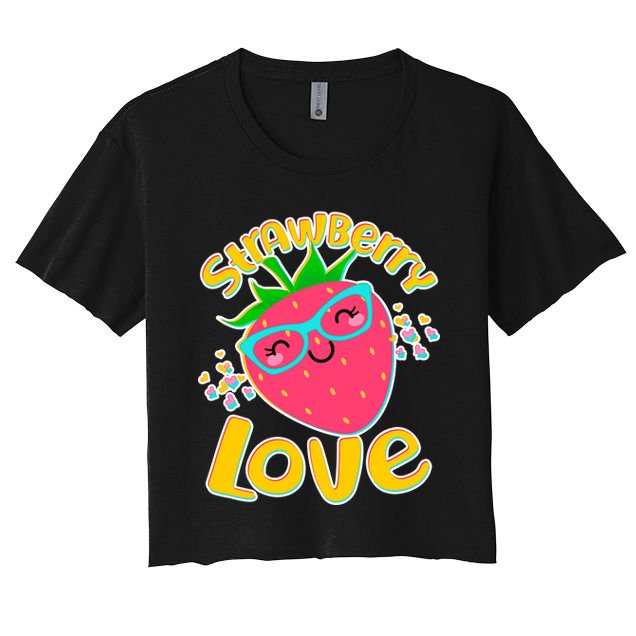 Cute Strawberry Love Crop Top