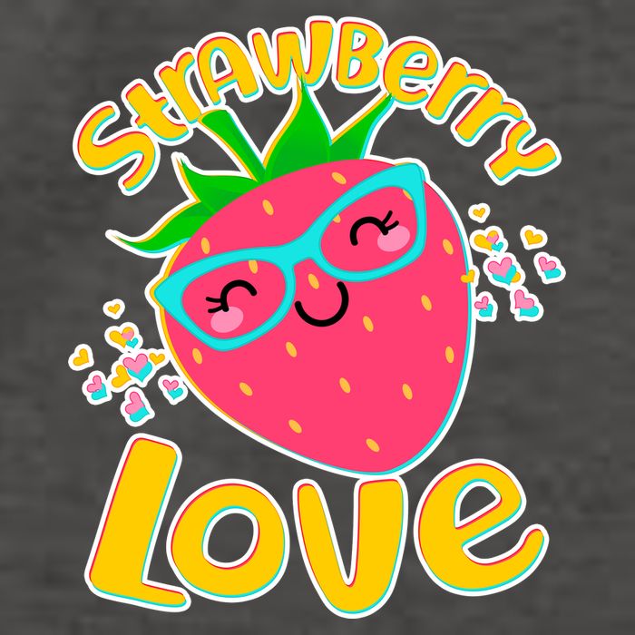 Cute Strawberry Love Vector Backpack