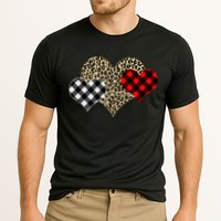 Cute Stylish Leopard Plaid Print Valentine Hearts Performance Shirt