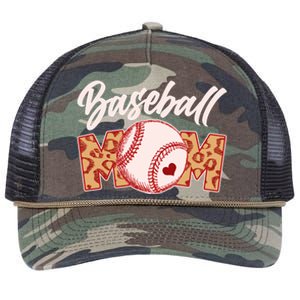 Cute Stylish Leopard Print Baseball Mom Retro Rope Trucker Hat Cap