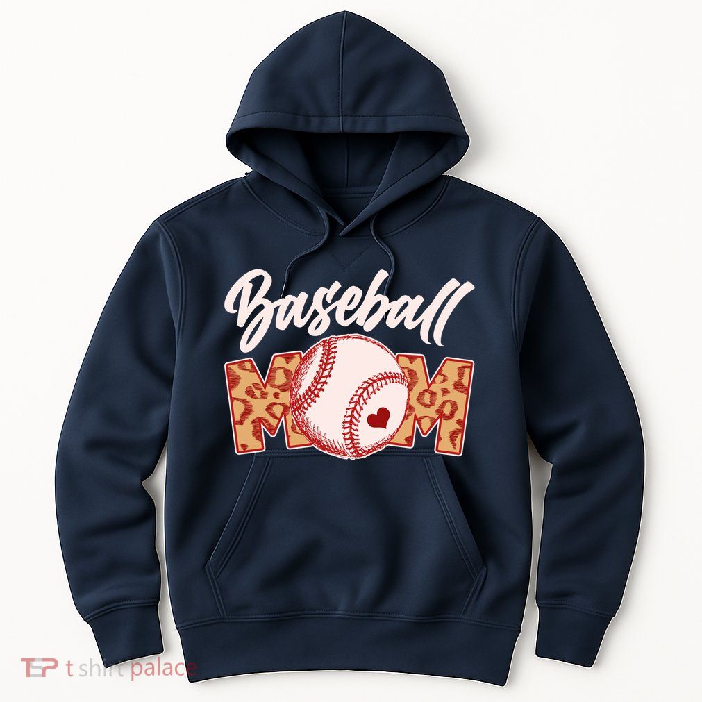 Cute Stylish Leopard Print Baseball Mom Hoodie
