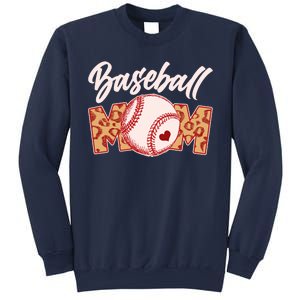 Cute Stylish Leopard Print Baseball Mom Sweatshirt