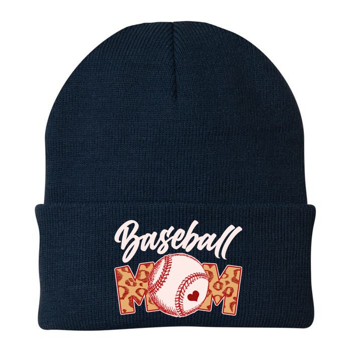 Cute Stylish Leopard Print Baseball Mom Knit Cap Winter Beanie